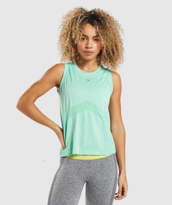 Damske Tielko Gymshark Flex Loose Top Zelene | LX9162543